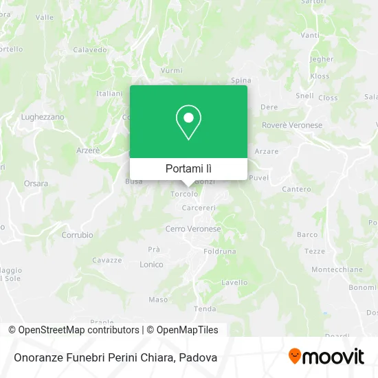 Mappa Onoranze Funebri Perini Chiara