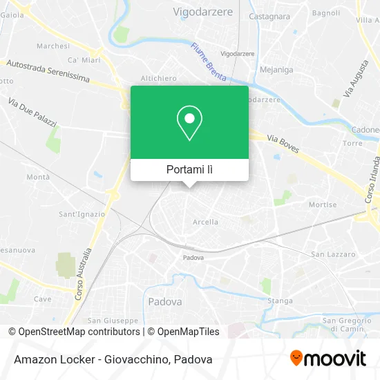 Mappa Amazon Locker - Giovacchino