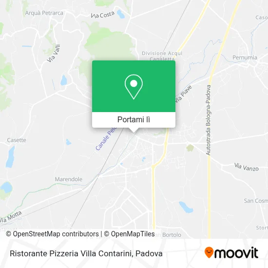 Mappa Ristorante Pizzeria Villa Contarini