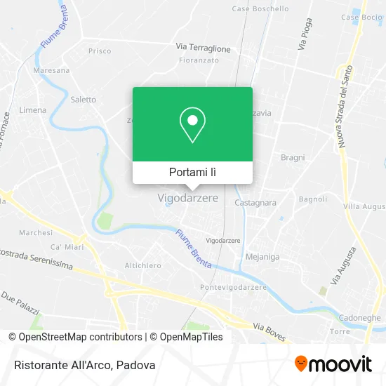 Mappa Ristorante All'Arco