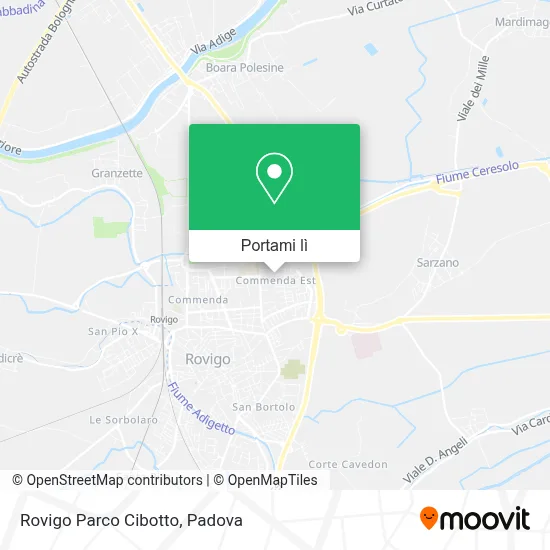 Mappa Rovigo Parco Cibotto