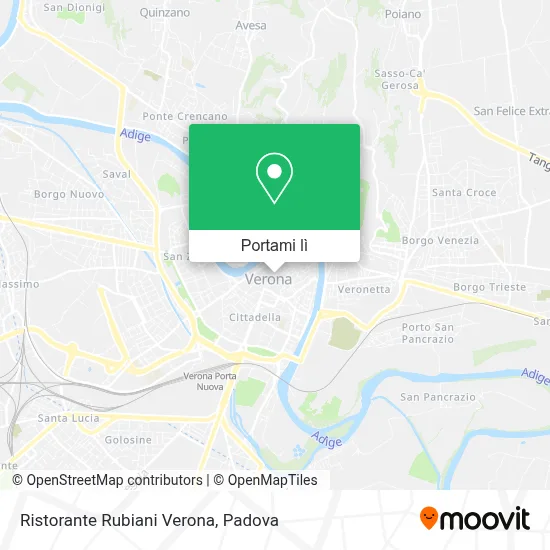 Mappa Ristorante Rubiani Verona