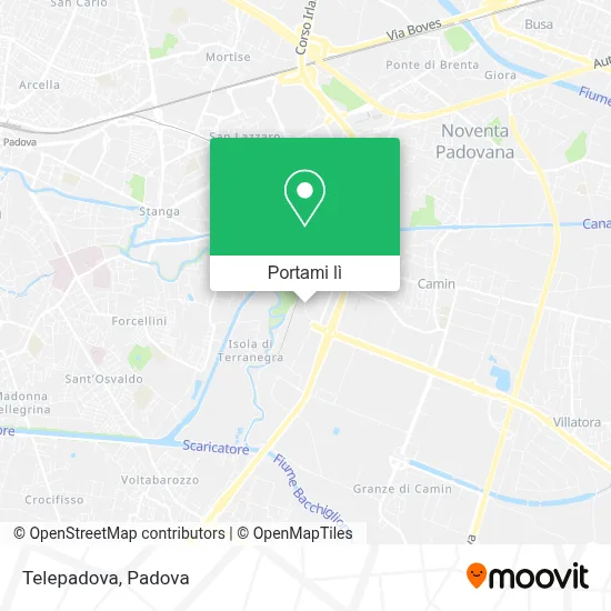 Mappa Telepadova