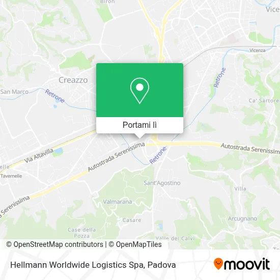 Mappa Hellmann Worldwide Logistics Spa