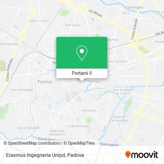 Mappa Erasmus Ingegneria Unipd