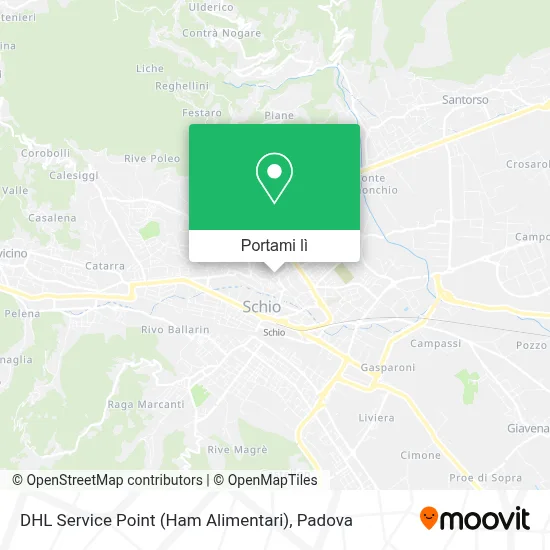 Mappa DHL Service Point (Ham Alimentari)