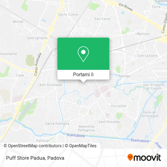 Mappa Puff Store Padua
