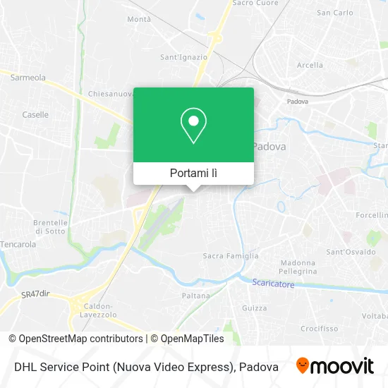 Mappa DHL Service Point (Nuova Video Express)