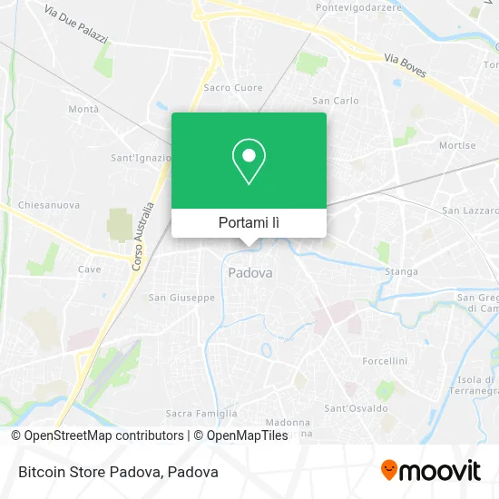 Mappa Bitcoin Store Padova