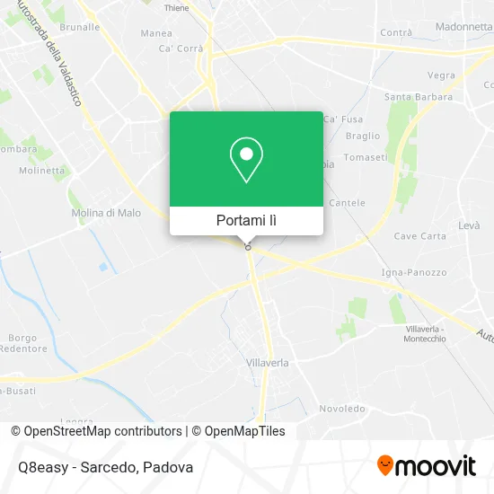 Mappa Q8easy - Sarcedo