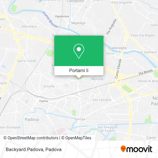 Mappa Backyard.Padova