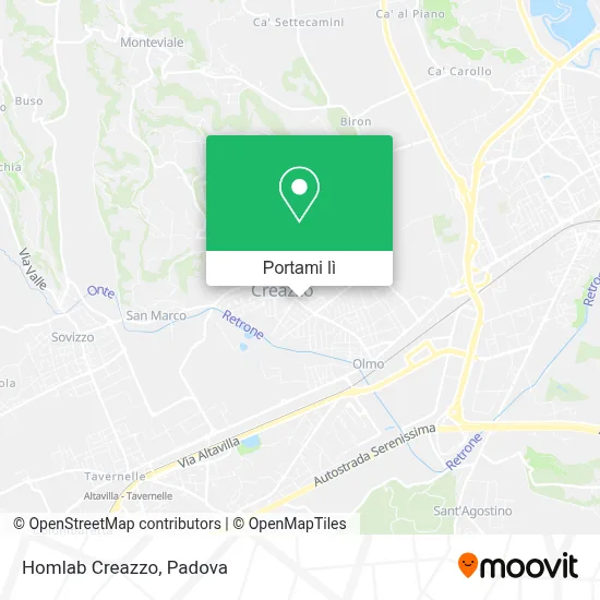 Mappa Homlab Creazzo