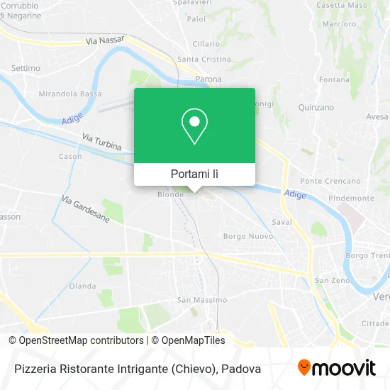 Mappa Pizzeria Ristorante Intrigante (Chievo)