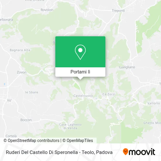 Mappa Ruderi Del Castello Di Speronella - Teolo