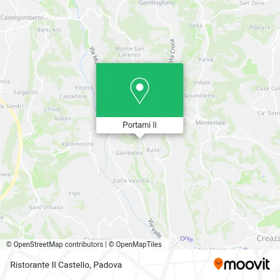 Mappa Ristorante Il Castello
