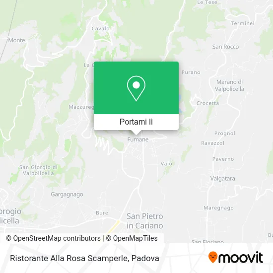 Mappa Ristorante Alla Rosa Scamperle