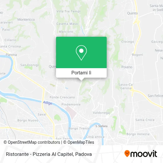 Mappa Ristorante - Pizzeria Al Capitel