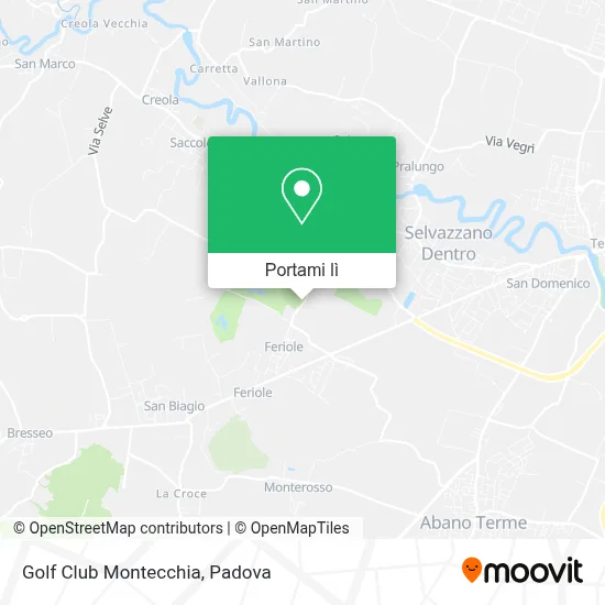 Mappa Golf Club Montecchia