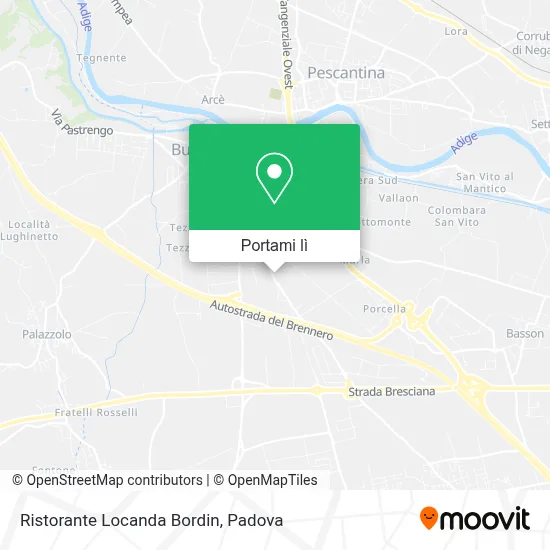 Mappa Ristorante Locanda Bordin