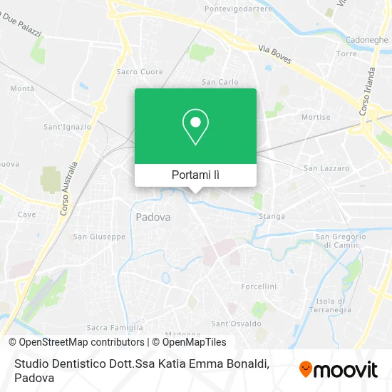 Mappa Studio Dentistico Dott.Ssa Katia Emma Bonaldi