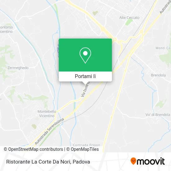 Mappa Ristorante La Corte Da Nori