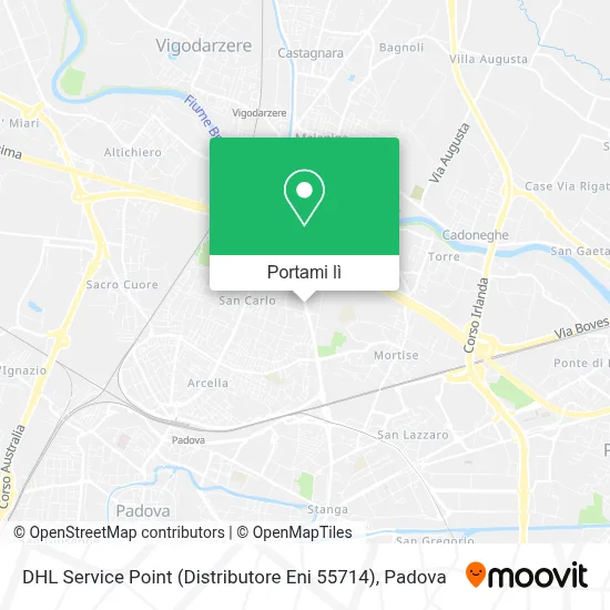 Mappa DHL Service Point (Distributore Eni 55714)