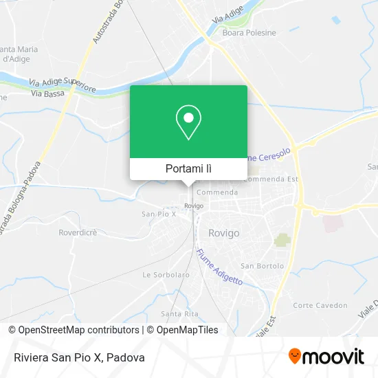 Mappa Riviera San Pio X