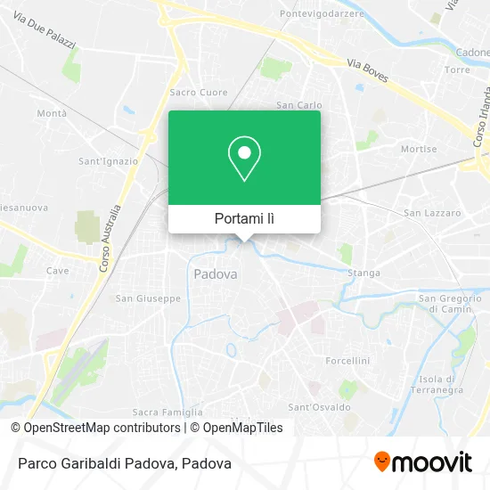 Mappa Parco Garibaldi Padova