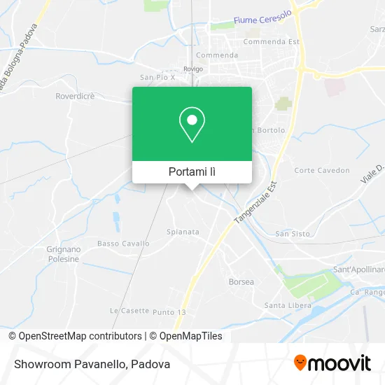 Mappa Showroom Pavanello