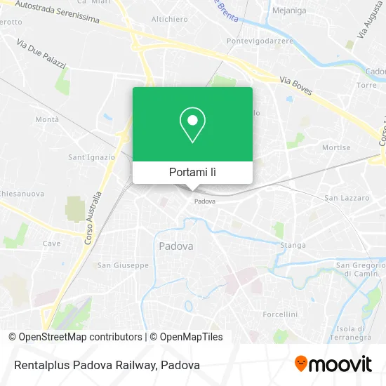 Mappa Rentalplus Padova Railway