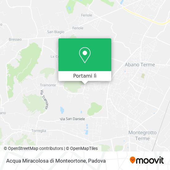 Mappa Acqua Miracolosa di Monteortone
