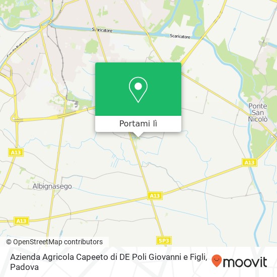 Mappa Azienda Agricola Capeeto di DE Poli Giovanni e Figli