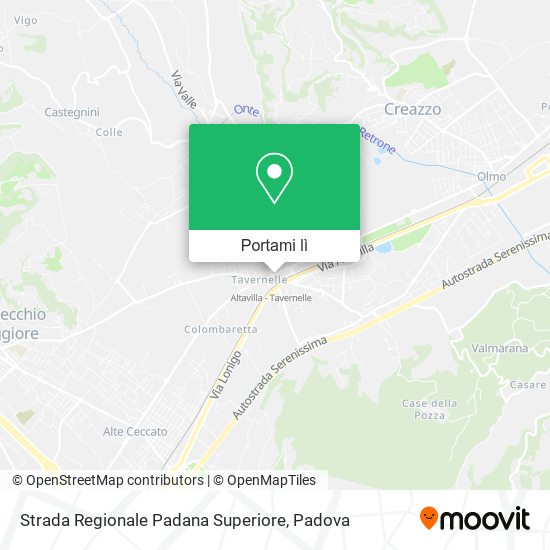 Mappa Strada Regionale Padana Superiore