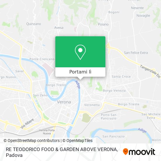 Mappa RE TEODORICO FOOD & GARDEN ABOVE VERONA