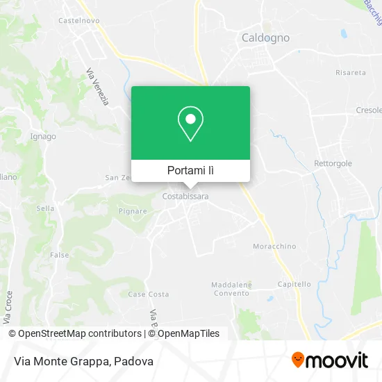 Mappa Via Monte Grappa