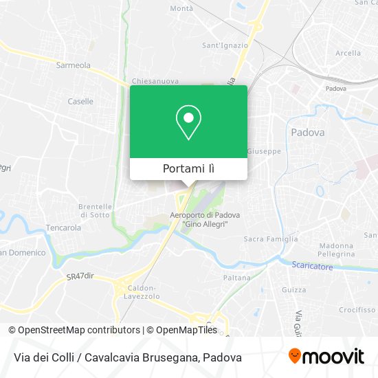 Mappa Via dei Colli / Cavalcavia Brusegana
