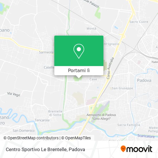 Mappa Centro Sportivo Le Brentelle