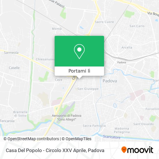 Mappa Casa Del Popolo - Circolo XXV Aprile
