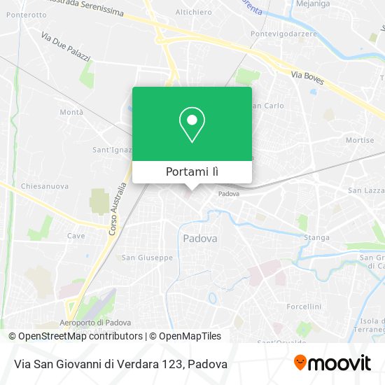 Mappa Via San Giovanni di Verdara  123