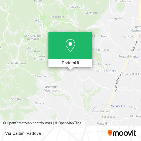Mappa Via Calbin