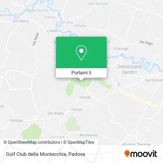 Mappa Golf Club della Montecchia