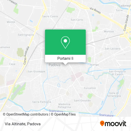 Mappa Via Altinate