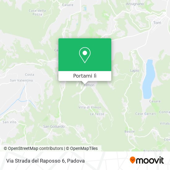 Mappa Via Strada del Raposso  6