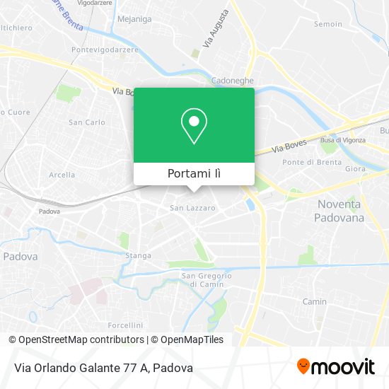 Mappa Via Orlando Galante 77 A