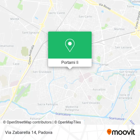 Mappa Via Zabarella  14