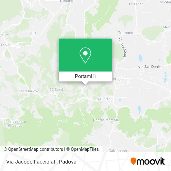 Mappa Via Jacopo Facciolati