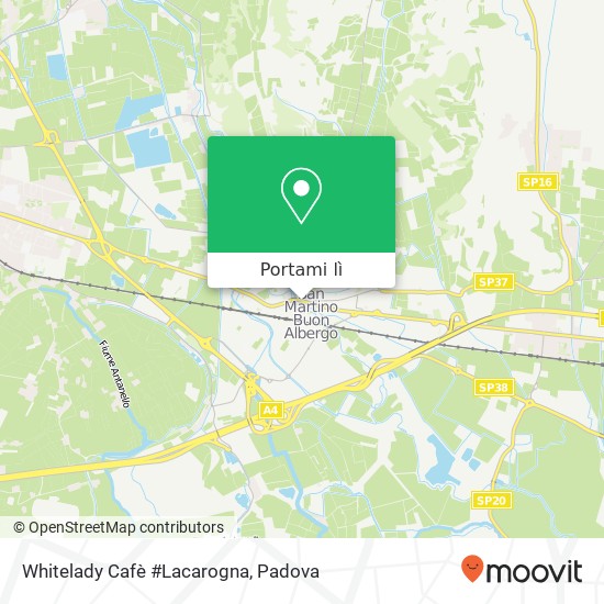 Mappa Whitelady Cafè #Lacarogna, Via Ponte, 12 37036 San Martino Buon Albergo