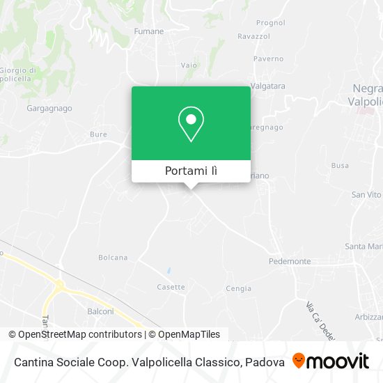 Mappa Cantina Sociale Coop. Valpolicella Classico