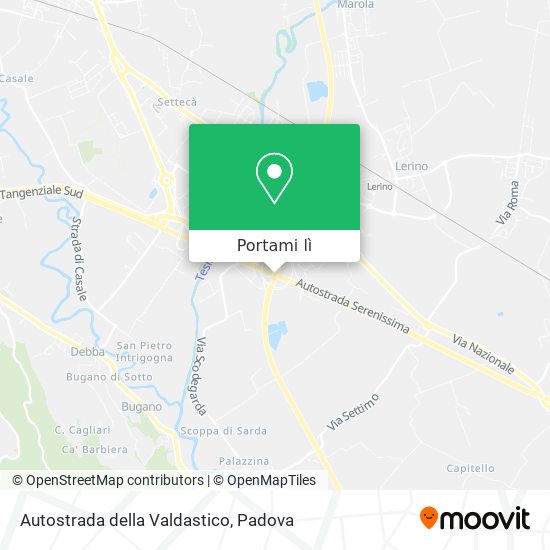 Mappa Autostrada della Valdastico