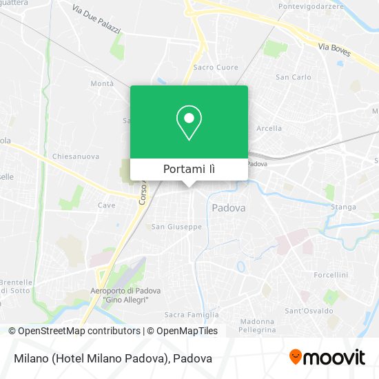 Mappa Milano (Hotel Milano Padova)